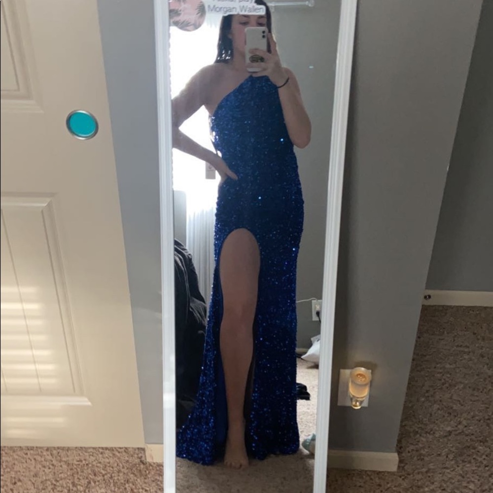 Berlin nova Blue Sparkle Prom Dress Size 8